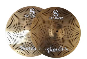 Vansir Set de cymbales muettes de couleur or 14''HH 2pcs Sac de cymbales Set de cymbales à faible bruit - Product Image 4