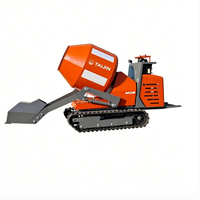 Bétonnière portative sur chenilles Taijin M08 500L avec moteur à essence Briggs & Stratton haute efficacité pour la construction
