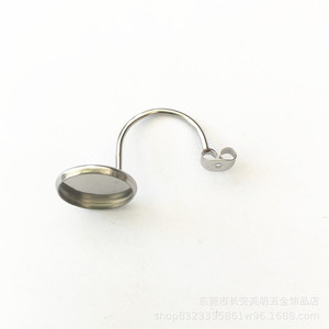 Crochets d'oreille en acier inoxydable en forme de U avec plateaux ronds, accessoires pour boucles d'oreilles DIY - Product Image 5
