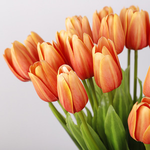 Holding Dutch Tulips <b>Artificial</b> <b>Flower</b> Bouquet Silk High Simulation Wedding Home Decorations - Product Image 2