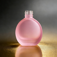 Ensemble de flacons en verre sphériques bombés et givrés rouge vif de 30 ml pour huiles et sérums corporels – Vente en gros de luxe