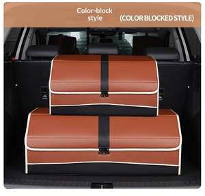 Leather Foldable Plug-In Large-Capacity Car Trunk Storage Box - Product Image 6
