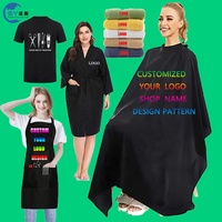 Prix de gros usine, logo personnalisé, nouvelle arrivée, cape de coiffure imperméable en polyester pour adultes, fabricant de capes de barbier