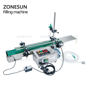 ZONESUN ZS-DTPP100C Automatic Small Round Bottle Glass Vial Essential Oil Perfume Eye Drops Liquid Filling Machine With Conveyor - Product Image 6