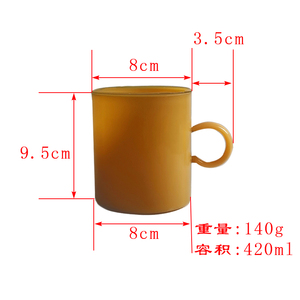 Mug à café pour le petit-déjeuner en verre sodocalcique coloré fait à la main, sans plomb, avec poignée, style <span class=keywords><strong>vintage</strong></span> classique, passe au lave-vaisselle et au <span class=keywords><strong>micro</strong></span>-ondes, pour le latte - Product Image 4