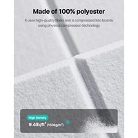 Lot de 12 panneaux acoustiques modernes auto-adhésifs ignifuges en mousse 100 % polyester NRC 0,8 30,5 x 30,5 x 1 cm pour hôpitaux, écoles, appartements