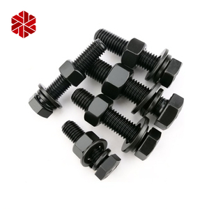 Tùy chỉnh din933 màu đen hoàn thành cường độ cao <span class=keywords><strong>Hex</strong></span> đầu bu lông lớp thép 8.8 <span class=keywords><strong>Hex</strong></span> bu lông - Product Image 1