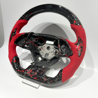 Volant en fibre de carbone et capuchon décoratif rouge pour le pouce, directement de l'usine, pour Chevrolet Camaro C7 C8 Corvette