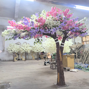 Arbre Artificiel Rose en Fausse Soie Sakura, Grande Arche en Fibre de Verre, Arbre à Fleurs Roses pour Décoration de Mariage, Cerisiers en Fleurs - Product Image 4