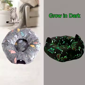 Túnel Plegable para Gatos con Colchoneta Central, Cama para Gatos con Diseño de Animales, Cojín Lavable y Plegable - Product Image 4
