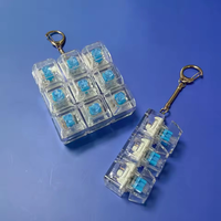 Jouets anti-stress pour clavier, porte-clés LED en cristal, gadget de décompression pour les doigts, jouet clicker anti-stress