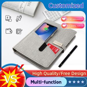 Innovation Business Gift A5 ordinateurs portables chargeur sans fil Agenda Power Bank 8000 mAh journal intelligent avec Flash USB - Product Image 2