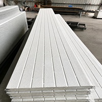 Panneaux de construction pour chambre froide en acier Galvalume et mousse PU, étanches, pour bardage de maisons préfabriquées et villas