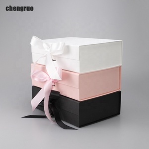 Chengruro pita kertas hadiah penutupan magnetik dapat dilipat gaya buku bentuk buku pita timbul untuk kemasan perhiasan makanan bayi - Product Image 4