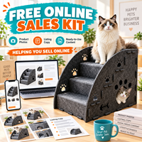 Escalier pour animaux de compagnie en feutre personnalisé 2-en-1 : marches d'escalade pour chat et lit cachette OEM ODM Vente en gros
