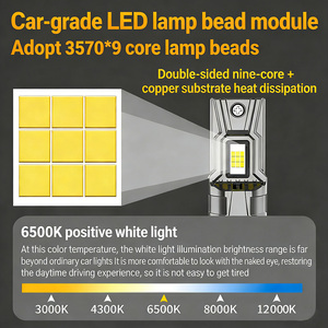ไฟหน้ารถยนต์ LED สีน้ำเงินใหม่ ความสว่างสูงพิเศษ 4000 ลูเมน 12V 30W ติดตั้งง่าย ไม่ทำลายโครงสร้าง  ป้องกันน้ำและฝุ่น IP68  ใช้ได้กับหลอด H4 <span class=keywords><strong>H7</strong></span> H8 H11 - Product Image 6