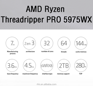 Procesador de Escritorio AMD Ryzen Threadripper PRO 5975WX, 32 Núcleos, 64 Subprocesos, CPU para Escritorio - Product Image 5