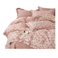 Stock prêt tissu sergé peigné 100% coton imprimé fleuri technique tissée pour oreiller de couverture pour garçons filles pour doublure textile à la maison