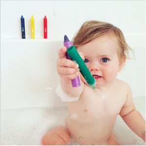 Juguete de baño para niños pequeños, crayones de baño con mango de plástico, crayones lavables no tóxicos, pintura colorida, juego de crayones para bañera - Product Image 5