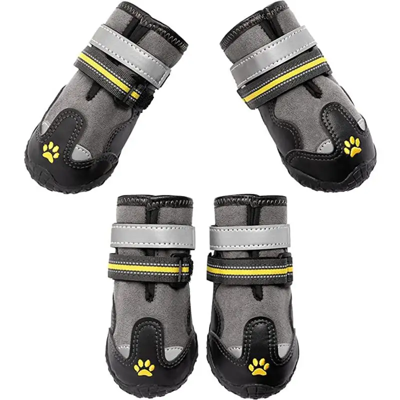 Promotion waterproof Reflective large medium dog shoes for dogs snow boots dog paw protector
