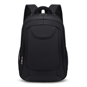 Laptop <b>Backpack</b> Large Capacity Unisex Business Travel Bag <b>With</b> Laptop <b>Compartment</b> Blue Solid Color Shoulder Straps - Product Image 5
