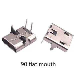 Micro Usb 2Pin 90/180 degrees B Type Female Connector For Mobile Phone Micro Usb Jack Connector 2 Pin Charging Socket