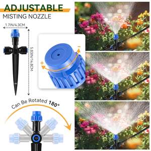 Sistema di irrigazione a effetto serra connettore rapido automatico impianto appeso nebulizzazione tubi vuoti bidirezionale - Product Image 4
