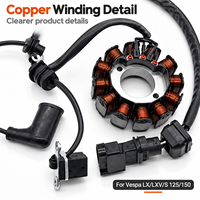 Bobine de stator de moto, bobine de générateur magnéto pour Vespa Primavera Sprint 125/150 I.e. LT/LX/LXV Liberty 125 150 1A0065954 680207