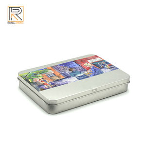 กล่องดีบุกโลหะมีฝาปิดแบบบานพับสำหรับเครื่องเขียนดินสอสีน้ำกล่องดินสอสีกล่องดีบุกเปล่าสำหรับบรรจุอาหารขนมขบเคี้ยว - Product Image 4