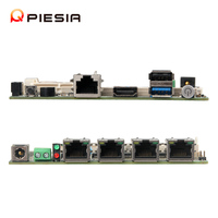 Piesia x86 Board Mini Pc Mainboard Fanless J1900 4 Lan Port USB RS232 TPM2.0 Fanless Nano Pc Computer Itx Motherboard