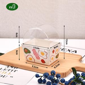 Hộp giấy gói thực phẩm VVG, hộp đựng thức ăn mang đi, dày, dùng cho bánh mì trứng, bánh mì kẹp thịt, bánh mì sandwich ăn sáng - Product Image 3