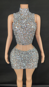 Novance Y3509-B 2024 Phụ Nữ Đặt Quần Áo Sinh Nhật Ăn Mặc Cho Phụ Nữ Rhinestone Backless Ăn Mặc Sexy Cho <span class=keywords><strong>Prom</strong></span> - Product Image 2