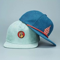 Casquette Snapback en Corduroy Personnalisée 5 Pièces avec Broderie de Logo Personnalisée Réglable Hip-hop Broderie de Verrouillage