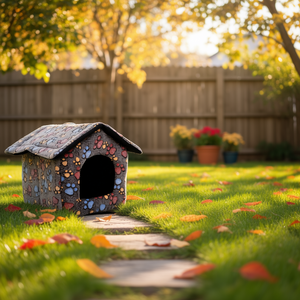 Cuccia per Animali Yommy 46x49x41cm, Letto Morbido in Peluche per Cani e Gatti, Taglia M - Product Image 3