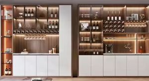 Buffet de luxe en bois avec panneau pour vin, meuble de salon - Product Image 5