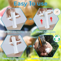 Extracteur de venin sous vide Trousse de premiers secours en plein air Pompe de détoxification pour piqûres de moustiques Outil de survie Détoxification liquide pour piqûres d'abeilles
