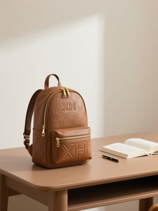 Produttore vegano in pelle goffrata Logo donna uomo zaino per Computer portatile elegante zaino da viaggio - Product Image 5