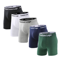 Sous-vêtements pour hommes avec logo personnalisé, vente en gros, caleçons et boxers à jambe longue, rehausseur de fessier, poche amovible, tissu doux, certifiés GRS