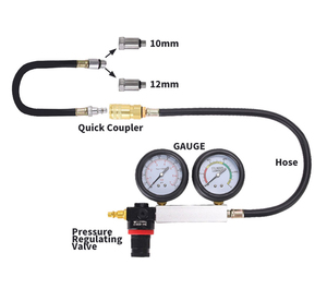 Multi-funzione cilindro perdita verso il basso <span class=keywords><strong>Tester</strong></span> per auto Kit di compressione del motore a benzina <span class=keywords><strong>Tester</strong></span> rilevatore di perdite doppio calibro Set di strumenti - Product Image 2