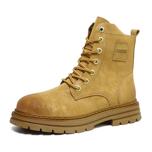 Bottines Martin en Faux Daim Gris, Bout Rond, Lacets, Semelle Extérieure en Caoutchouc Antidérapante, Semelle Intermédiaire en EVA, Toutes Saisons - Product Image 3