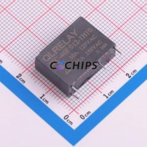 JZC-46F 012-1H10 Power Relay Through hole,20.5x7mm Relay 12V 1 Normally Open: 1A (SPST-Normally Open)::: 4 10A-250VAC - Product Image 1