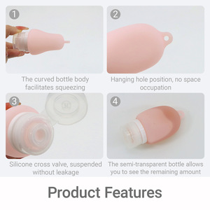 Silicone Travel <b>Toiletries</b> Bottles 38ml 60ml 90ml Portable Round <b>Storage</b> For Bathroom Use - Product Image 5