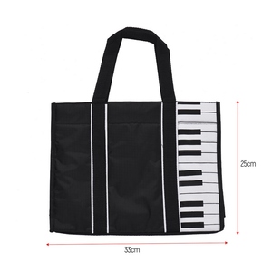 Borsa impermeabile da 5mm in cotone con motivo <span class=keywords><strong>a</strong></span> chiave per pianoforte - Product Image 2