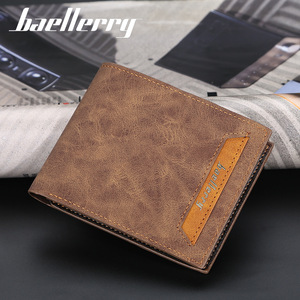 Baellerry Men's Short <b>Wallet</b> Thin Multi Card Slot Horizontal Style Small Receipt <b>Holder</b> Slim Design Everyday Use - Product Image 3