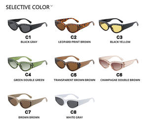 <span class=keywords><strong>Occhiali</strong></span> da Sole 2026 per Donna con Logo Personalizzato, Protezione UV400, <span class=keywords><strong>Occhiali</strong></span> da Sole con Perle, Montatura Piccola Stile Occhio di Gatto - Product Image 3