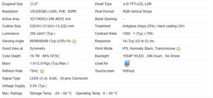 Hot Bán New 23.8 Inch IPS FHD Chơi Game Màn Hình Lvds 30-Pin Dp 1920*1080 Độ Phân Giải 75Hz Cho Máy Tính Xách Tay/Máy Tính Để Bàn Máy Tính Thay Thế - Product Image 3