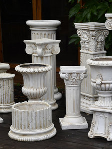 Soporte para Macetas de Estilo Europeo, de Óxido de Magnesio Blanco, Retro, con Forma de Columna Romana, Ecológico, Semielaborado, para Decoración de Jardín y Bodas - Product Image 4