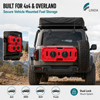 LINDA Conteneur de carburant portable 20L à double verrouillage en HDPE Rouge Noir Kaki Vert Certifié CE/EPA En stock pour SUV Pickup ATV UTV 4x4