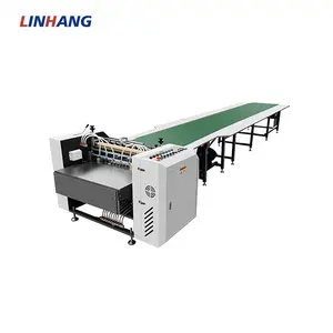 LINHANG LH-SJ850A Automatic Cardboard Paper Feeding Pasting Glue Machine