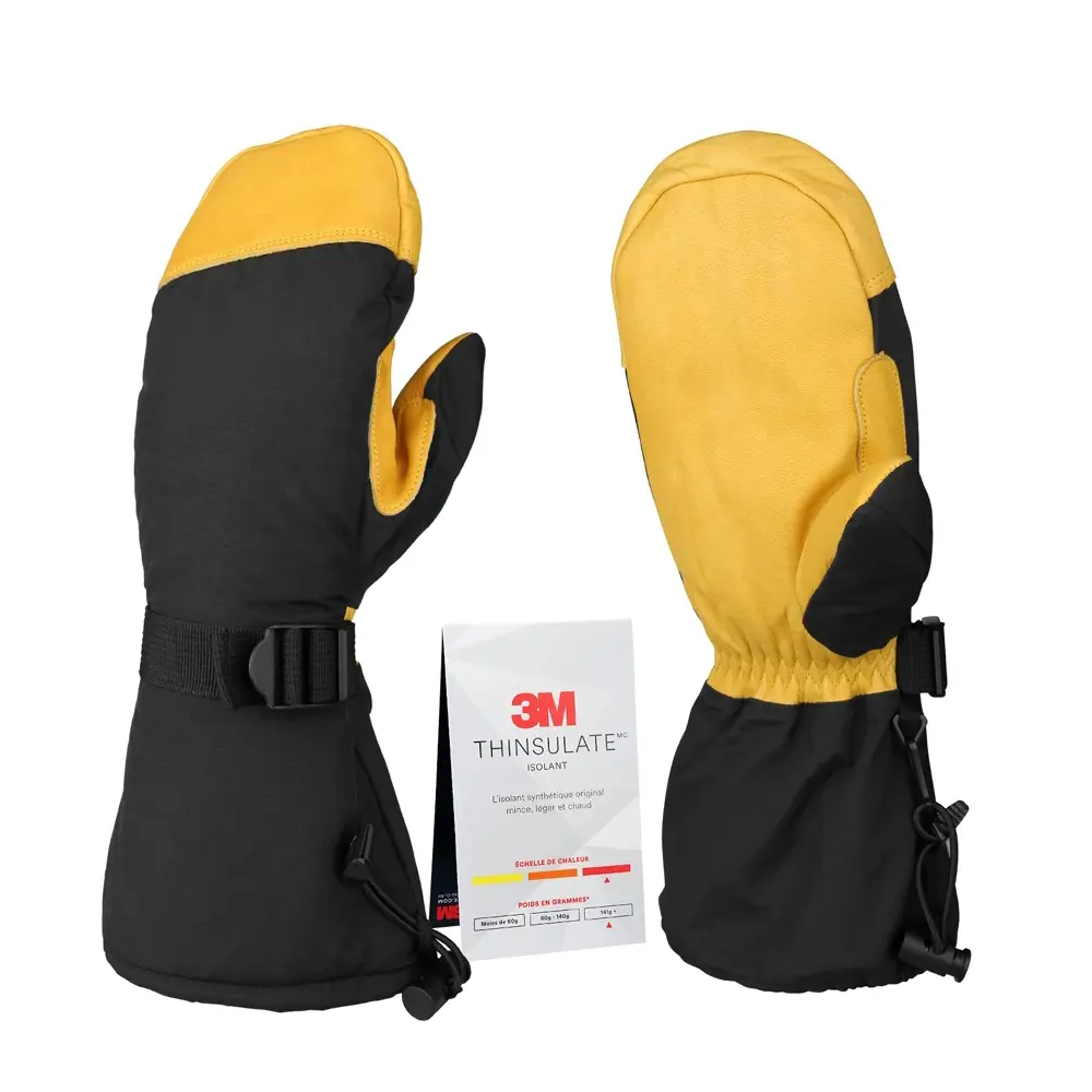 Leather Water Proof Winter Hiking Motorcycle Ski Snowboard Mittens Gloves Custom Logo Hand Warmer Men Women